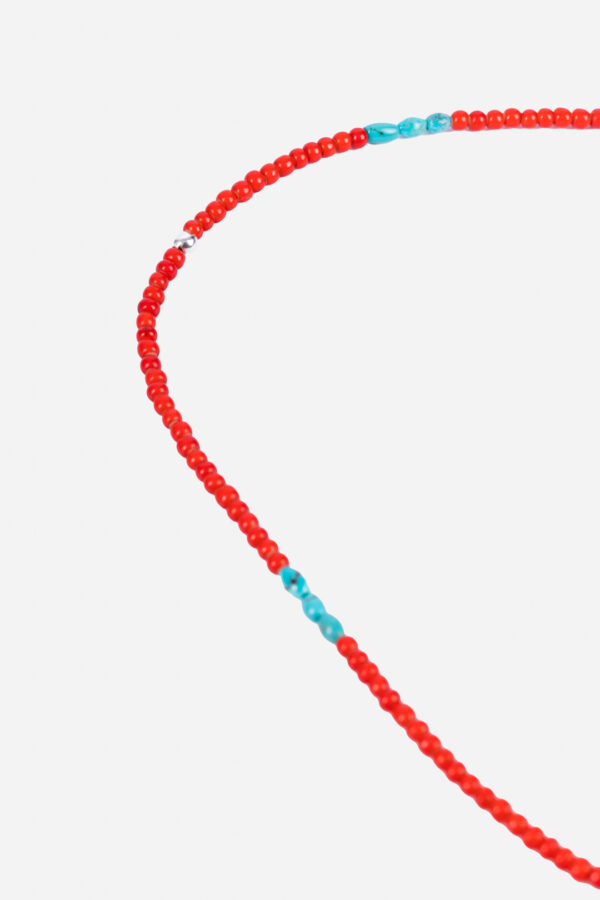 Red & Turquoise Bead Necklace — Red Rabbit Trading Co.